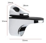 Soporte Repisa Vidrio De 3 A 20mm Cromado 2 Unidades - Imagen 6