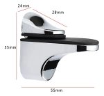 Soporte Repisa Vidrio De 3 A 20mm Cromado Brillan 2 Unidades - Imagen 3