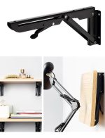 Bisagras Escuadra Soporte Estante Repisa Plegable 35cm 1par - Imagen 5