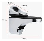 Soporte Repisa Vidrio De 3 A 20mm Cromado 2 Unidades - Imagen 3