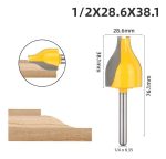 Fresa Madera Moldura Zócalo Marcos Vástago 1/4 X 38.1mm - Imagen 2