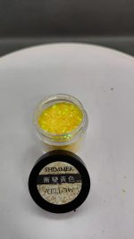Glitter Amarillo Para Resina Uñas Llaveros Aros Pigmento