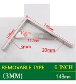 Soporte Escuadra Repisa Colgador 15cm 1 Unidad Acero Inox - Imagen 2