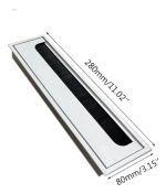 Pasacable Satín Escritorio Mesa 28cm X 8cm Aluminio 1 Un - Imagen 3