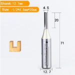 Fresa Madera Cnc Tct Vástago  1/2 *4.5*20 Acero De Tungsteno. - Imagen 2