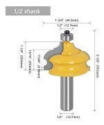 Fresa Madera Moldura Zócalo Marcos Vástago  1/2  Clásica - Imagen 2