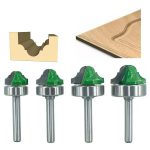 Fresa Madera Moldura Tablero Toma  1/4  Set 4 Pcs