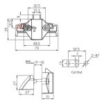 Cerradura Con Botón Pulsador Para Puerta Camper, Armario 1un - Imagen 3