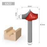 Fresa Madera Doble Perfilado Curvo Vástago 6mm 9pcs - Imagen 7