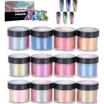 Pigmento Polvo Para Uñas Chameleon Flakes 12pcs