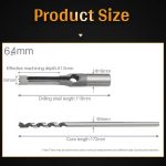 Broca Para Agujeros Cuadrados 4pcs Hss 6, 6.4, 8 Y 9.5mm - Imagen 3