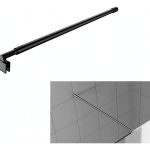 Barra De Soporte De Vidrio De Ducha Negro 80-100cm