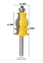 Fresa Madera Moldura Zócalo Marcos Vástago 1/4 X 41.3mm - Imagen 2