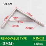 Soporte Escuadra Repisa Colgador 15cm 20p 10par Inox - Imagen 2