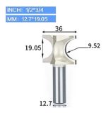 Fresa Madera Moldura Marcos 1/2*r9.5 Toma 1/2 Carburo Tungte - Imagen 2