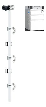 Cerradura Chapa Frontal Kardex Cajonera 1pcs P/3cajon 120cm