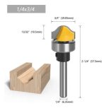 Fresa Madera Moldura Copiadora Tablero Toma  1/4  Set 1pcs - Imagen 2