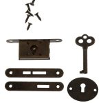 Cerradura Mueble Antigua Cajon Escritorio Plana