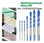 7 Brocas Para Metal Concreto Vidrio Madera Mármol P. Carburo - Imagen 2