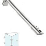 Barra Soporte Plateada En Angulo De Vidrio Ducha 100-120cm