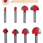 Fresa Madera Media Caña Vástago 1/4 Set 8pcs