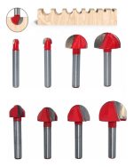 Fresa Madera Media Caña Vástago 1/4 Set 8pcs