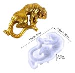 Molde Silicona Resina Uv Jabon Adorno Tigre - Imagen 2