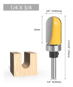 Fresa Madera Copiadora Canal Toma 1/4 X 3/4 1pcs - Imagen 2