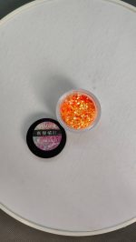 Glitter Naranjo Rojizo Para Resina Uñas Aros Pigmentos - Imagen 4