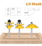 Fresa Madera Puertas Marcos Paneles Vástago 1/4 - Imagen 2