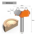 Fresa Madera Vaciado Toma 8mm Fondo Bola Doble - Imagen 2