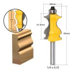 Fresa Madera Moldura Zócalo Marcos Vástago 1/4 X 41.5mm - Imagen 2