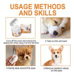 Toallitas Mascotas Ojos Limpieza Antiséptica Aloe Vera 60un - Imagen 4