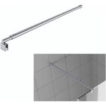 Barra De Soporte De Vidrio De Ducha Plateada 100-120cm