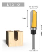 Fresa Madera Copiadora Canal Toma 1/4 X 1/2 1pcs - Imagen 2