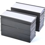 50 Etiqueta Magnética Soporte Credencial 3,5x10cm+100 Papel