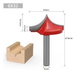 Fresa Madera Doble Perfilado Curvo Vástago 6mm 9pcs - Imagen 10