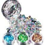 Glitter Para Resina Uv 14 Estrellas Holográfica Aros Llavero