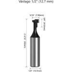 Fresa Tipo T Para Pernos Anclaje Toma 12.7 Mm X 7.96 Mm - Imagen 2