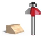 Fresa Madera Copiadora Angulo 45° Toma 1/4x5/16 Con Chaflán