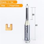 Fresa Madera Cnc Tct Vástago  1/2 *6*30 Acero De Tungsteno. - Imagen 2