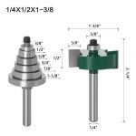 Fresa Madera T Dif Prof De Canal 1/2 O 12.7a Bástago 1/4mm - Imagen 4