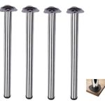 Patas Mueble Mesa Escritorio 4un 72cm Cromadas
