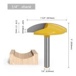 Fresa Madera Vaciado Fondo Plato Toma  1/4  X 44.5 - Imagen 2
