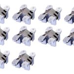 Bisagra Invisible Oculta Para Puerta 45mm Cromo Satín 10 Pcs