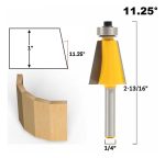 Fresa Madera Copiadora 11.25° Grados Vástago 1/4 Alta Dureza - Imagen 2