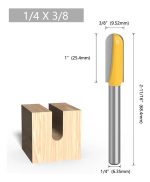 Fresa Madera Copiadora Canal Toma 1/4 4pcs - Imagen 5