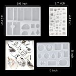 Kit Molde Silicona Resina Uv Inicio Collar Llavero Aros 82pc - Imagen 4