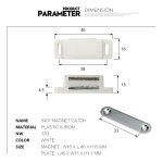Reten Magnético Cierre Pestillo Puerta Mueble 10un Blanco - Imagen 2