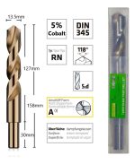 Broca Cobalto 13.5mm 1 Pcs Hss Al 5% C/reducción. De 13mm - Imagen 2